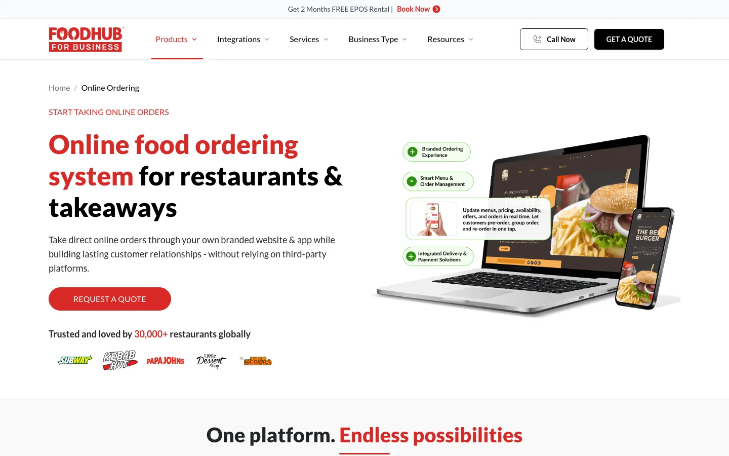 Foodhub Pre-order's website, foodhubforbusiness.com, on 12 Oct 2026