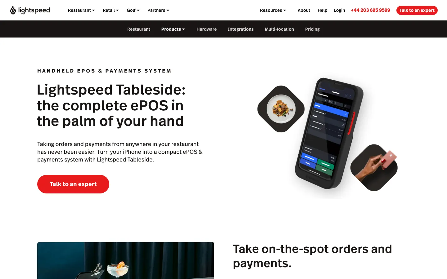 Lightspeed Tableside's website, lightspeedhq.com, on 12 Oct 2026