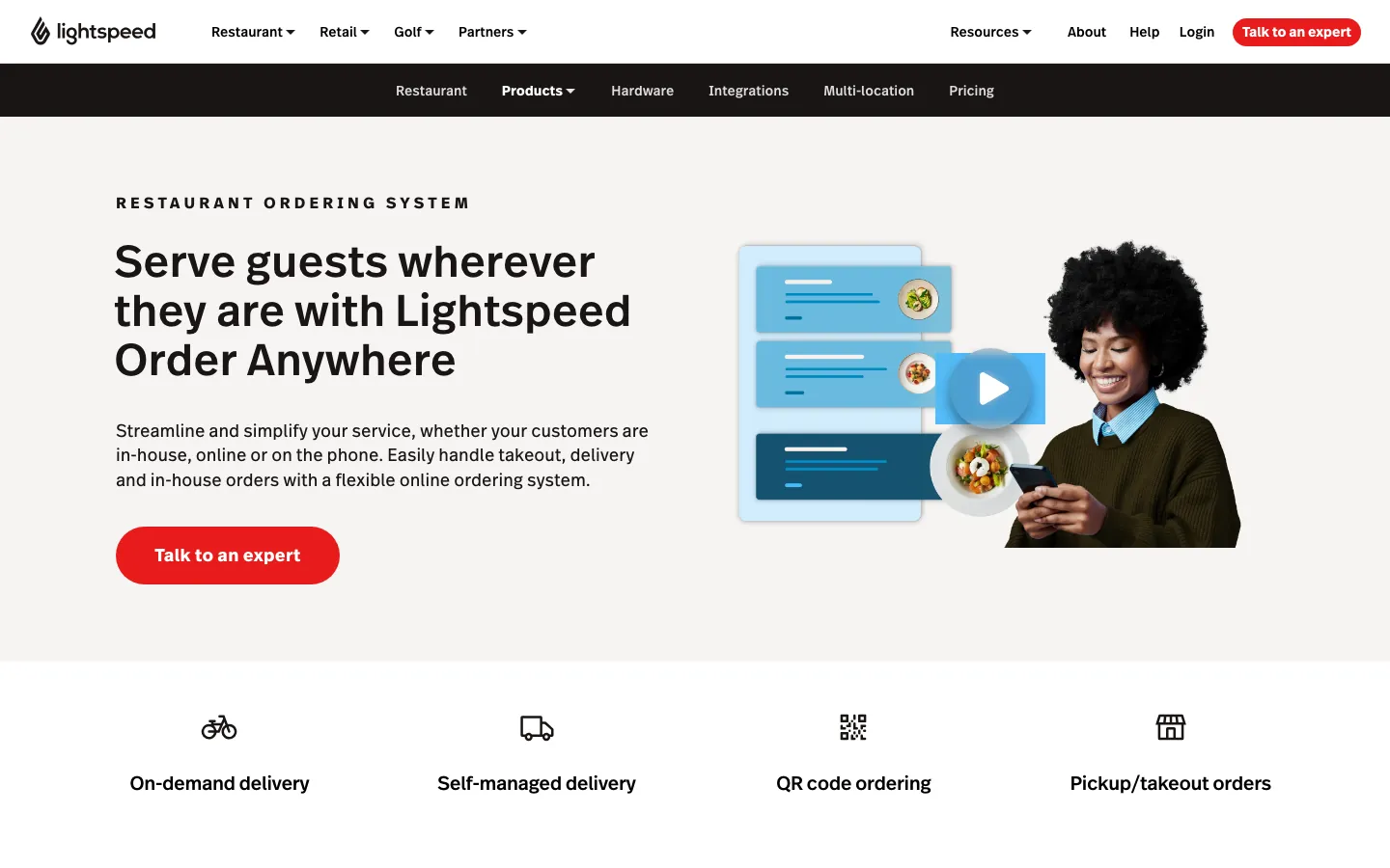 Lightspeed Order Anywhere's website, lightspeedhq.com, on 12 Oct 2026