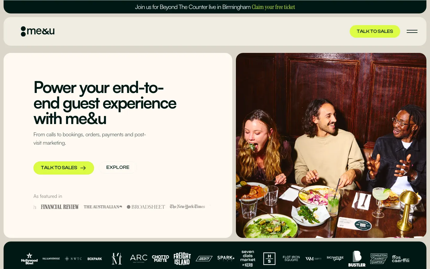 me&u's website, meandu.com, on 12 Oct 2026