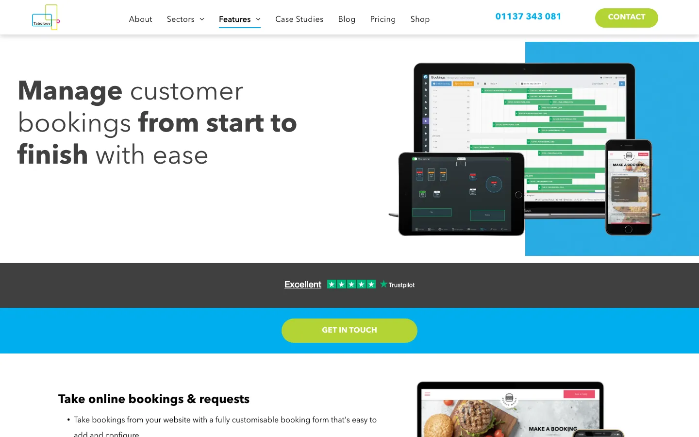 Tabology Booking Pre-orders's website, tabology.com, on 12 Oct 2026