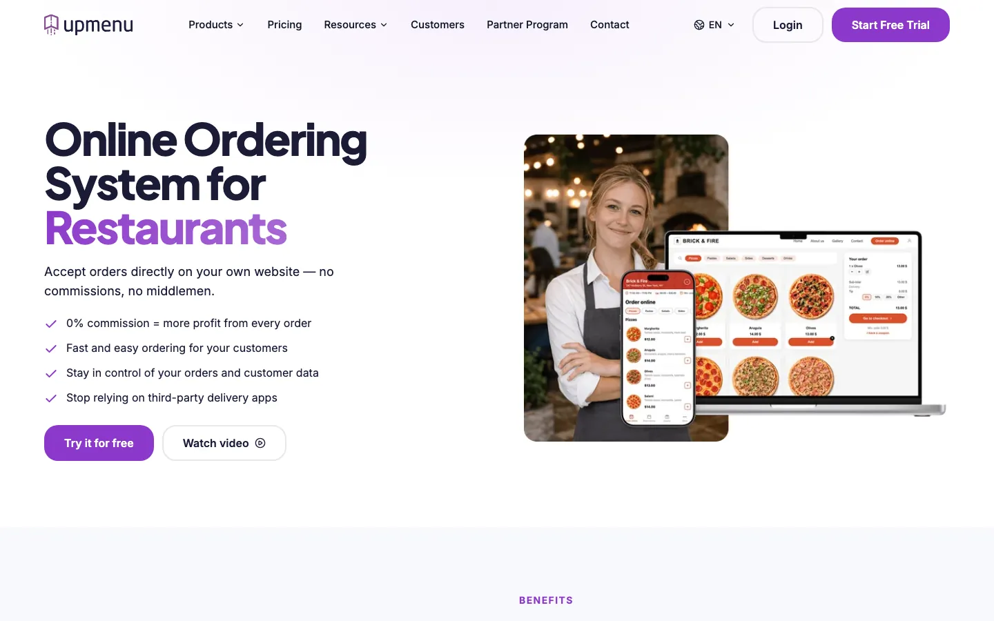 UpMenu's website, upmenu.com, on 12 Oct 2026